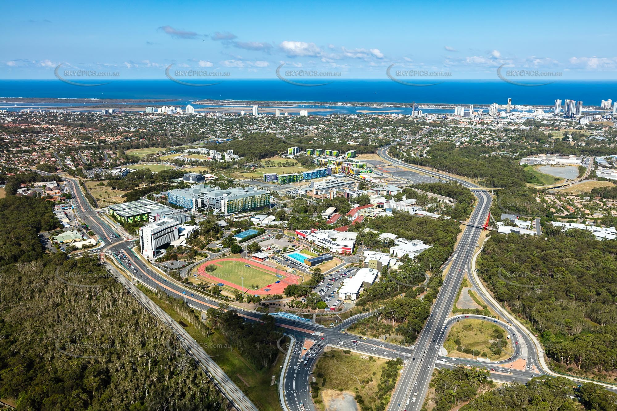 griffith-university-gold-coast-campus-qld-aerial-photography