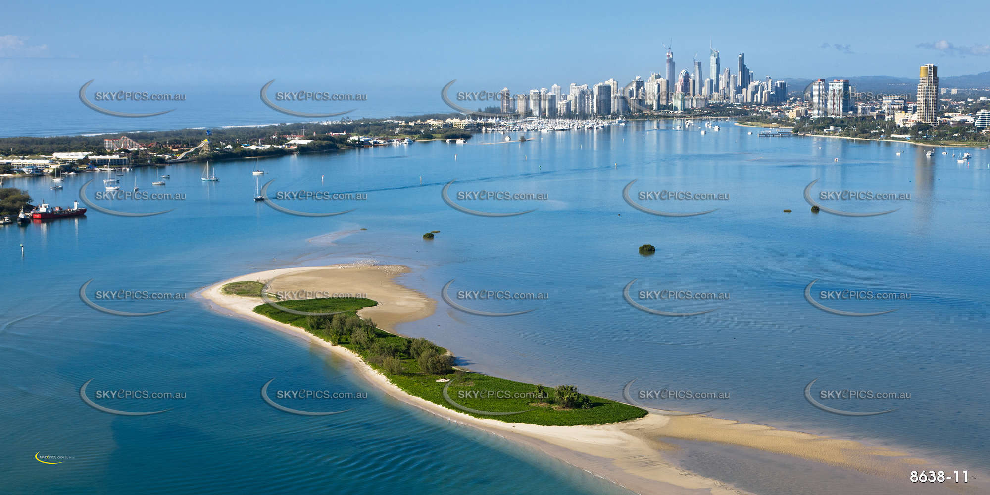 The Gold Coast Broadwater QLD Aerial Photography