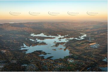 Aerial Photo of Lake Samsonvale at Sunrise