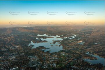 Aerial Photo of Lake Samsonvale at Sunrise