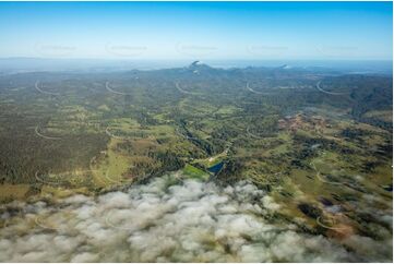 Fog at Flinders Lakes QLD Aerial Photography