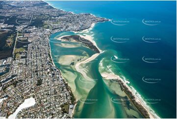 Aerial Photo New Entrance Bribie Island