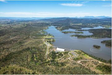 Aerial Photo Wyaralong Dam In Flood