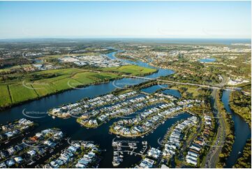 Aerial Photo River Links Estate Helensvale QLD