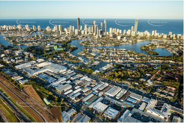 Sunset Aerial Photo Bundall QLD Aerial Photography