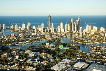 Sunset Aerial Photo Surfers Paradise QLD Aerial Photography