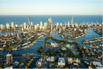 Sunset Aerial Photo of HOTA Surfers Paradise QLD