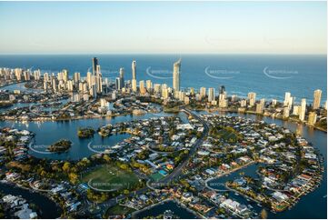 Sunset Aerial Photo Surfers Paradise QLD Aerial Photography