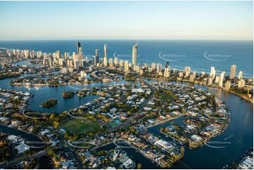 Sunset Aerial Photo Surfers Paradise QLD Aerial Photography