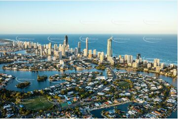 Sunset Aerial Photo Surfers Paradise QLD Aerial Photography