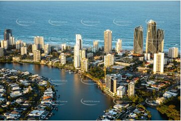 Sunset Aerial Photo Surfers Paradise QLD Aerial Photography