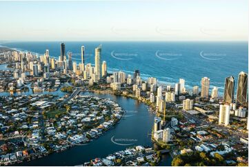 Sunset Aerial Photo Surfers Paradise QLD Aerial Photography