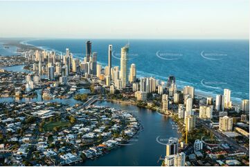 Sunset Aerial Photo Surfers Paradise QLD Aerial Photography