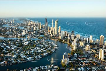 Sunset Aerial Photo Surfers Paradise QLD Aerial Photography