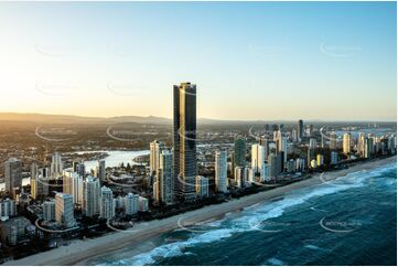 Sunset Aerial Photo Surfers Paradise QLD Aerial Photography