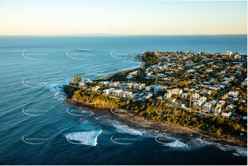 Sunset Aerial Photo Moffat Beach QLD Aerial Photography