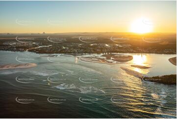 Sunset Aerial Photo of the New Caloundra Bar