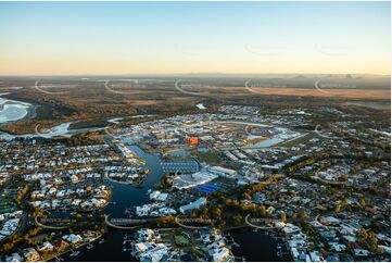 Sunset Aerial Photo Pelican Waters QLD Aerial Photography