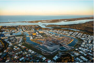 Sunset Aerial Photo Pelican Waters QLD Aerial Photography