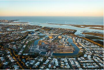 Sunset Aerial Photo Pelican Waters QLD Aerial Photography