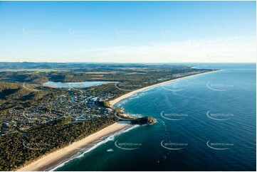 Sunrise Aerial Photo Cabarita Beach NSW