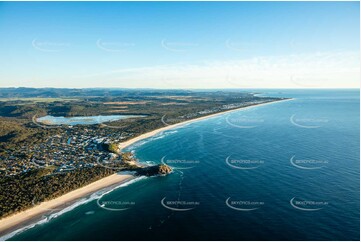 Sunrise Aerial Photo Cabarita Beach NSW