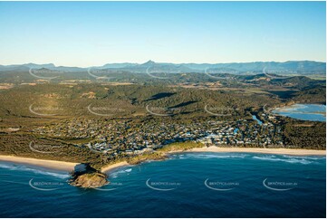 Sunrise Aerial Photo Cabarita Beach NSW