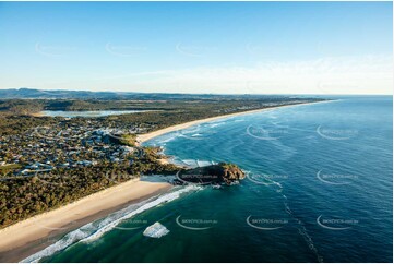 Sunrise Aerial Photo Cabarita Beach NSW