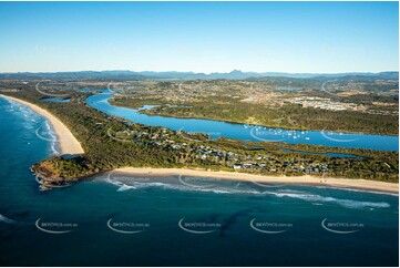 Sunrise Aerial Photo Fingal Head NSW