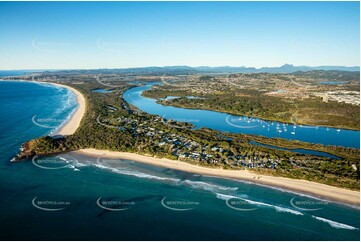 Sunrise Aerial Photo Fingal Head NSW