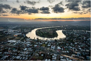 Last Light Aerial Photo of Yeronga QLD