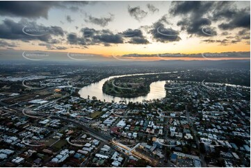 Last Light Aerial Photo of Yeronga QLD