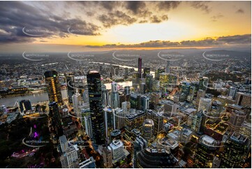 Last Light Aerial Photo of Brisbane QLD