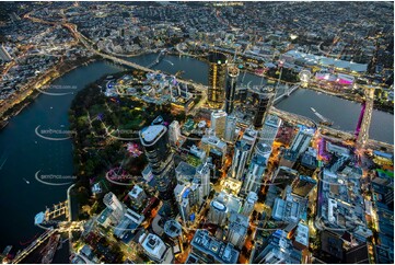 Last Light Aerial Photo of Brisbane QLD