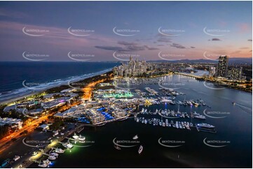 Last Light Aerial Photo Main Beach QLD