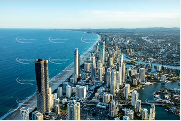 Sunset Aerial Photo Surfers Paradise QLD Aerial Photography