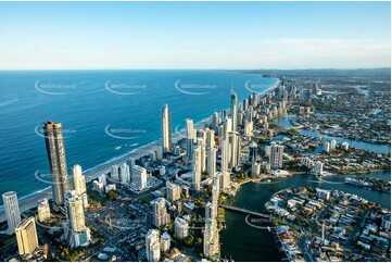 Sunset Aerial Photo Surfers Paradise QLD Aerial Photography