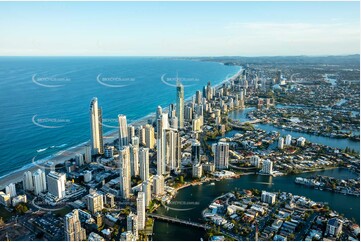 Sunset Aerial Photo Surfers Paradise QLD Aerial Photography