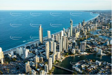 Sunset Aerial Photo Surfers Paradise QLD Aerial Photography