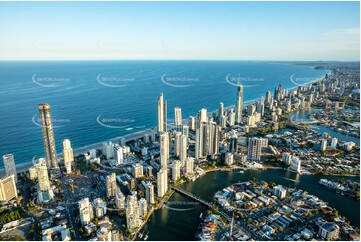 Sunset Aerial Photo Surfers Paradise QLD Aerial Photography