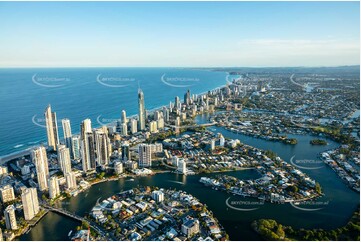 Sunset Aerial Photo Surfers Paradise QLD Aerial Photography