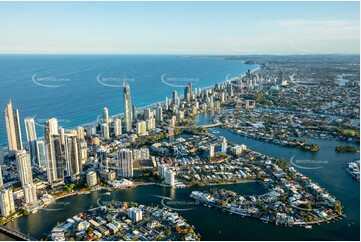 Sunset Aerial Photo Surfers Paradise QLD Aerial Photography