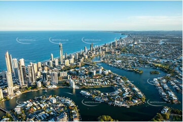 Sunset Aerial Photo Surfers Paradise QLD Aerial Photography