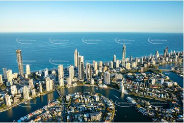 Sunset Aerial Photo Surfers Paradise QLD Aerial Photography