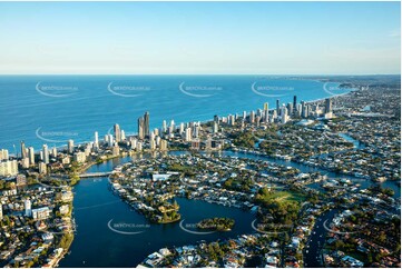 Sunset Aerial Photo Surfers Paradise QLD Aerial Photography