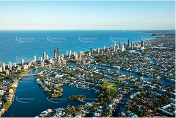 Sunset Aerial Photo Surfers Paradise QLD Aerial Photography