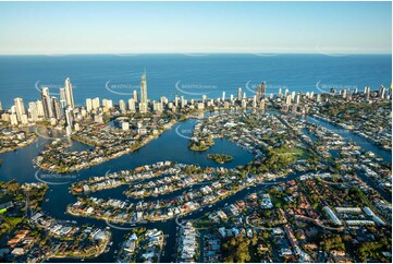 Sunset Aerial Photo Surfers Paradise QLD Aerial Photography