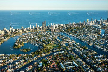 Sunset Aerial Photo Surfers Paradise QLD Aerial Photography