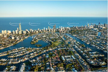 Sunset Aerial Photo Surfers Paradise QLD Aerial Photography