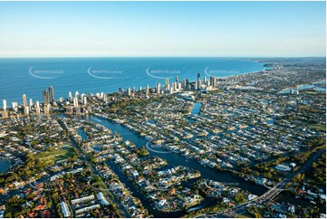 Sunset Aerial Photo Surfers Paradise QLD Aerial Photography